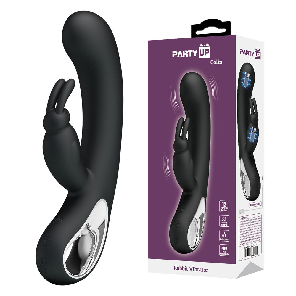 Party Up COLIN Rabbit Vibe - Black - Discount Adult Zone