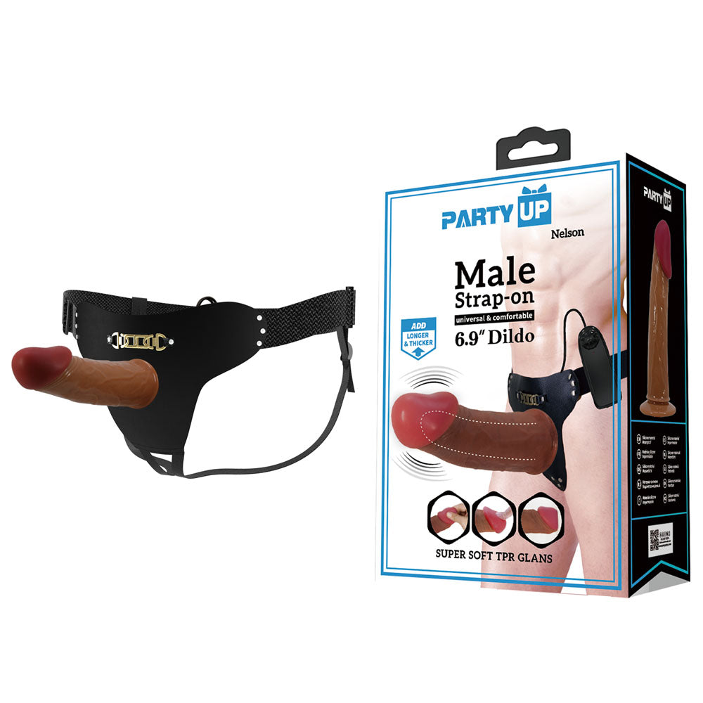 Party Up NELSON Vibrating Strap-On - Discount Adult Zone