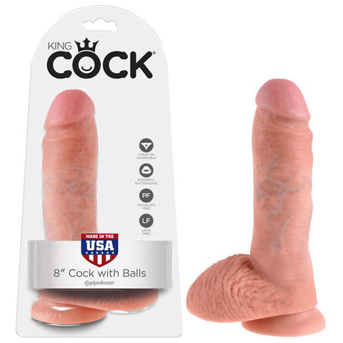 King Cock 8'' Cock With Balls Discount Adult Zone