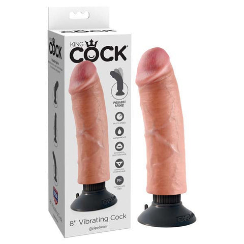 King Cock 8'' Vibrating Cock Discount Adult Zone