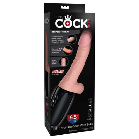 King Cock Plus 6.5'' Thrusting Cock with Balls Discount Adult Zone