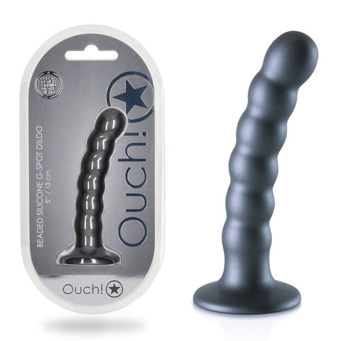 OUCH! Beaded Silicone G-Spot Dildo - 5'' / 13cm Discount Adult Zone