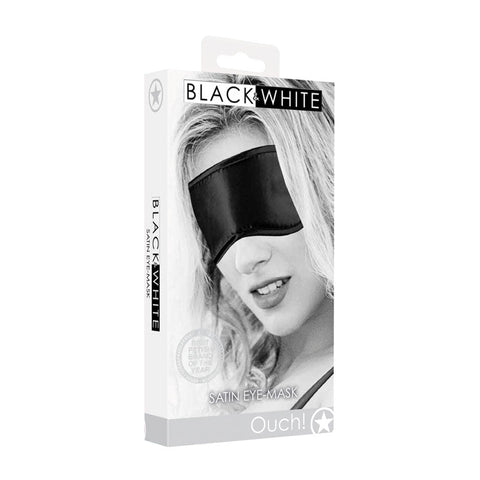 OUCH! Black & White Satin Eye-Mask Discount Adult Zone