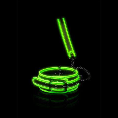 OUCH! Glow In The Dark Collar and Leash Discount Adult Zone