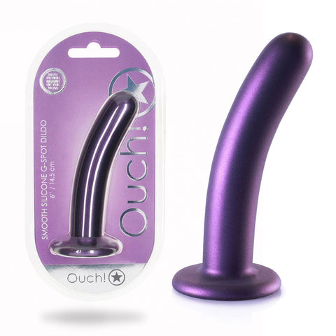 OUCH! Smooth Silicone G-Spot Dildo - 6'' / 14.5 cm Discount Adult Zone
