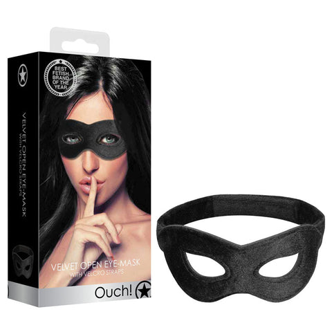Ouch! Velvet & Velcro Adjustable Open Eye Mask Discount Adult Zone