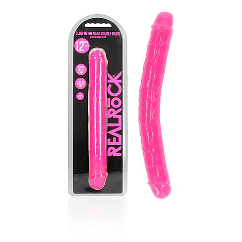 REALROCK 30 cm Double Dong Glow - Pink Discount Adult Zone