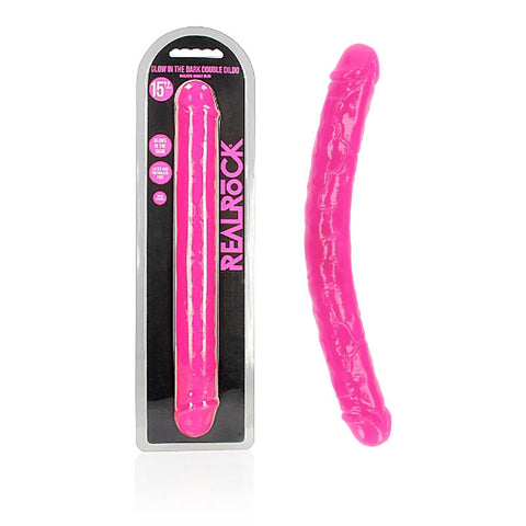 REALROCK 38 cm Double Dong Glow - Pink Discount Adult Zone
