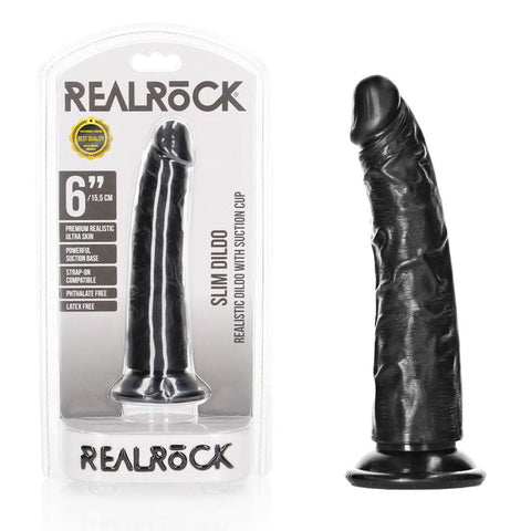 REALROCK Realistic Slim Dildo without Balls - 15.5 cm Discount Adult Zone