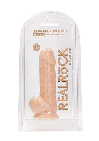 RealRock – 8.5″ Dual Density Thermo-reactive Silicone Dildo (Flesh) Discount Adult Zone