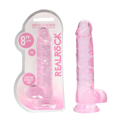 RealRock 8'' Realistic Dildo With Balls Discount Adult Zone
