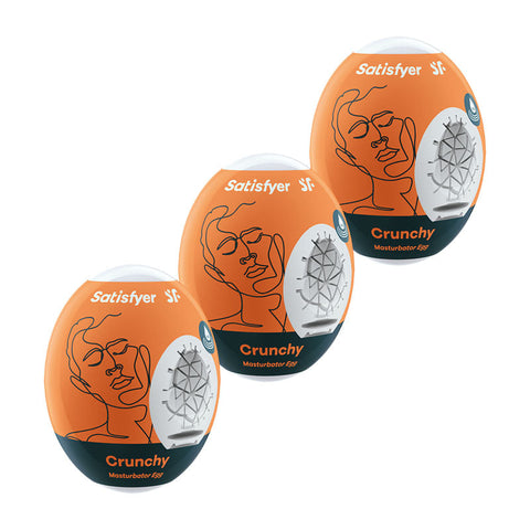 Satisfyer Masturbator Eggs - Crunchy 3 Pack Discount Adult Zone