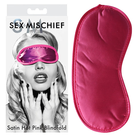 Sex & Mischief Satin Blindfold Hot Pink Discount Adult Zone