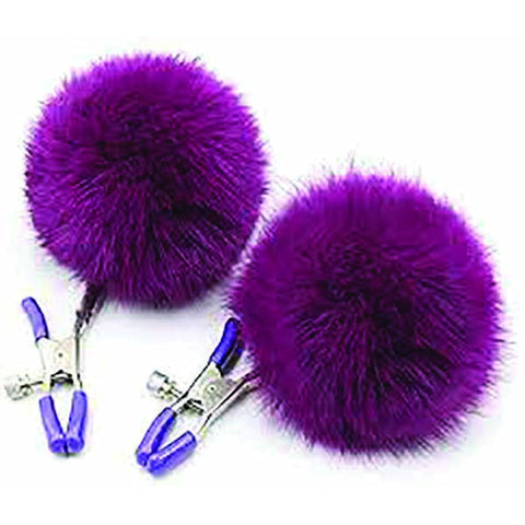 Sexy AF - Clamp Couture Purple Puff Balls Discount Adult Zone
