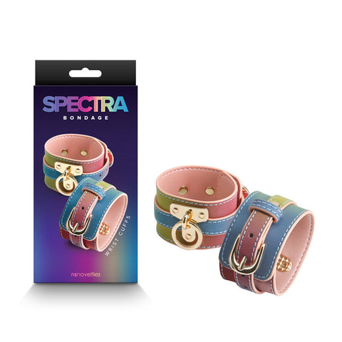 Spectra Bondage Wrist Cuffs - Rainbow Discount Adult Zone