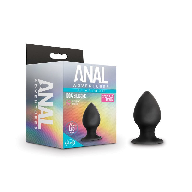 Anal Adventures Platinum Anal Stout Plug - Medium