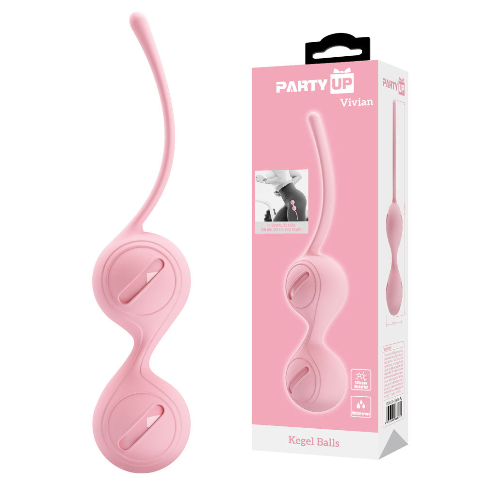 Party Up VIVIAN Kegel Balls - Pink - Discount Adult Zone