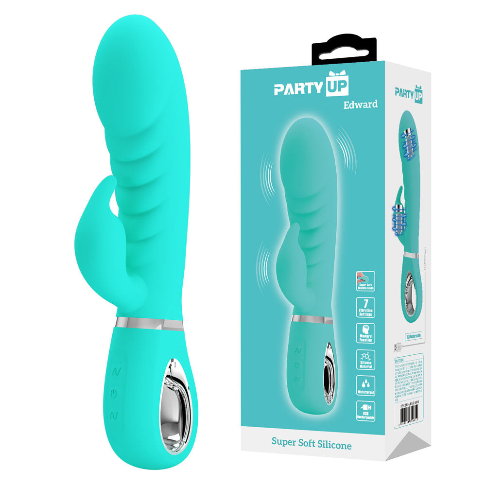 Party Up EDWARD Rabbit Vibe - Teal - Discount Adult Zone