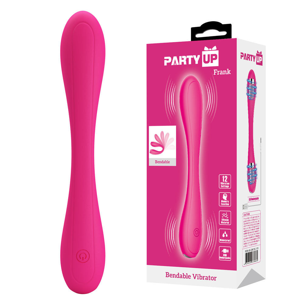 Party Up FRANK Bendable Vibe - Pink - Discount Adult Zone
