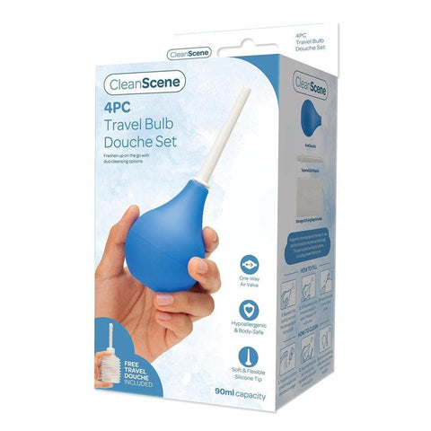 CleanScene 4 Piece Travel Bulb Douche Set