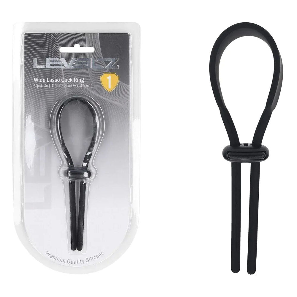 LEVELZ Wide Adjustable Silicone Lasso Cock Ring - Discount Adult Zone