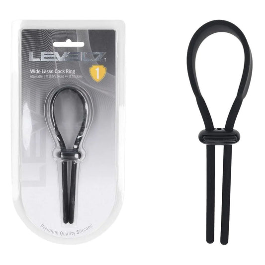 LEVELZ Wide Adjustable Silicone Lasso Cock Ring - Discount Adult Zone