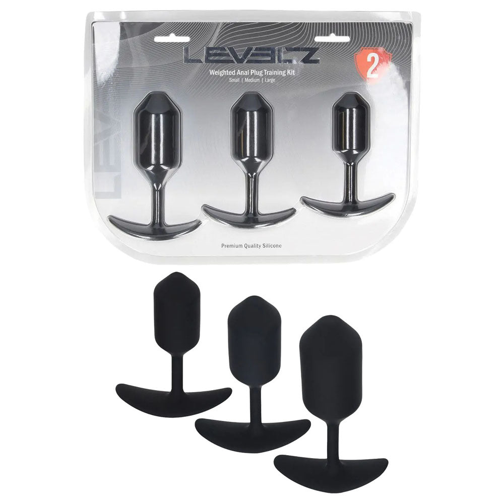 LEVELZ Silicone Weighted Anal Plug Training Set - Discount Adult Zone