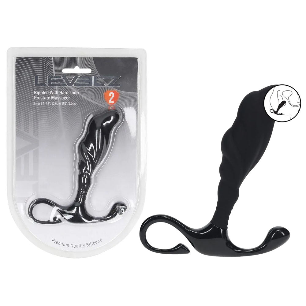LEVELZ Rippled with Hard Loop Prostate Massager - Large - Discount Adult Zone