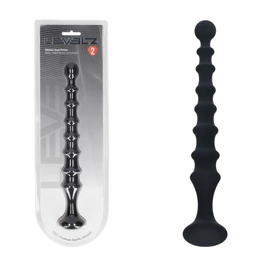 LEVELZ Ribbed Silicone Flared Anal Probe - Discount Adult Zone