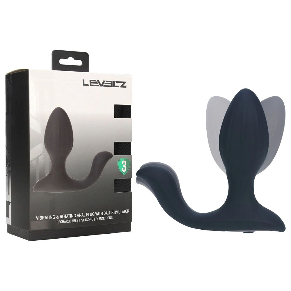 LEVELZ Vibrating & Rotating Anal Plug with Ball Stimulator - Discount Adult Zone