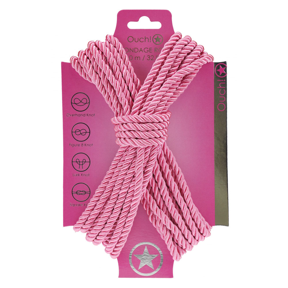 OUCH! Bondage Rope - 10 M - Pink - Discount Adult Zone