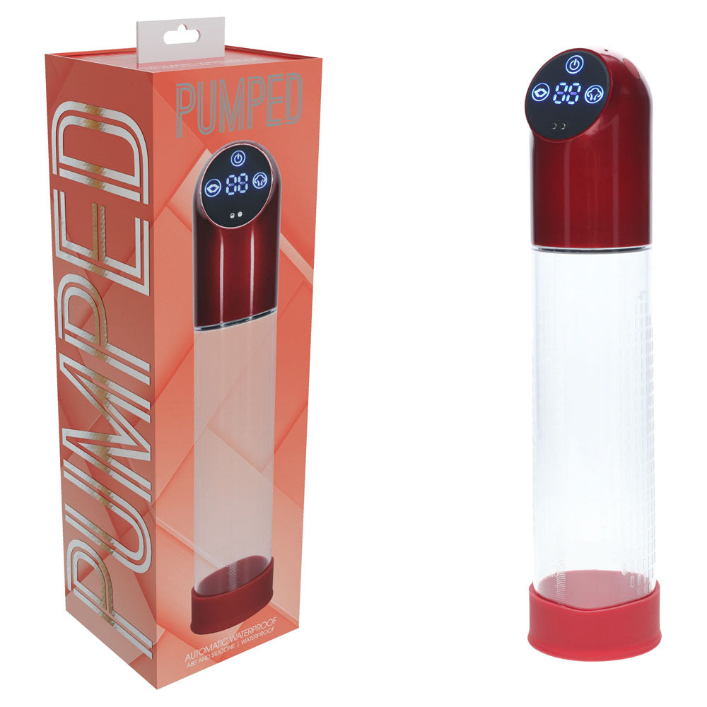 PUMPED Automatic Waterproof Pump - Metal Red - Discount Adult Zone