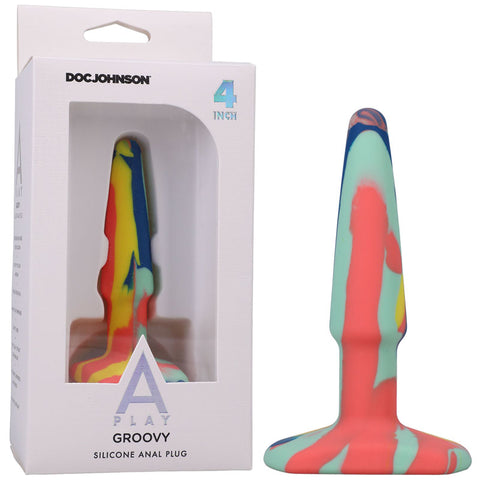A-Play Groovy Silicone Anal Plug- 4 inch Discount Adult Zone