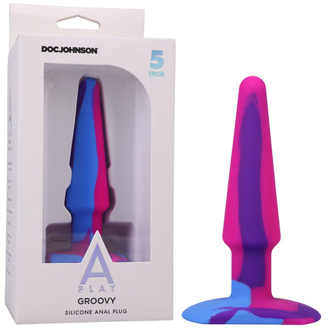 A-Play Groovy Silicone Anal Plug- 5 inch Discount Adult Zone