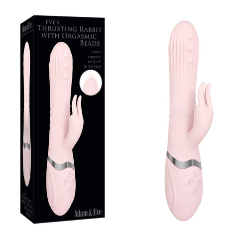 Adam & Eve EVE'S THRUSTING RABBIT WITH ORGASMIC BEADS Discount Adult Zone