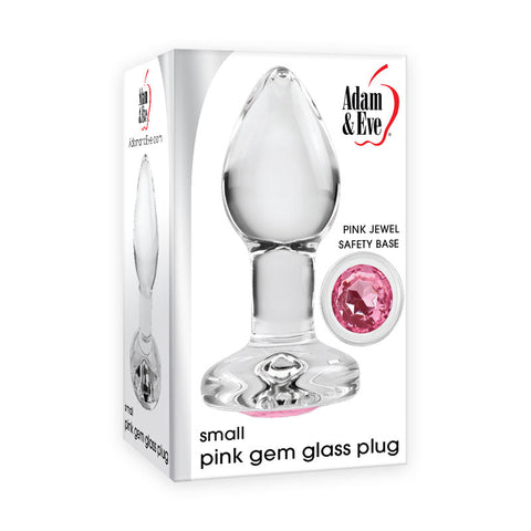 Adam & Eve PINK GEM GLASS PLUG SMALL Discount Adult Zone
