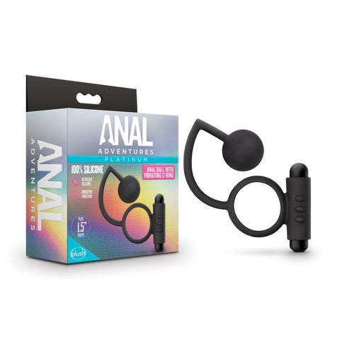 Anal Adventures Platinum Anal Ball & Vibrating C-Ring Discount Adult Zone