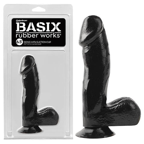 Basix Rubber Works 6.5'' Dong With Suction Cup Discount Adult Zone