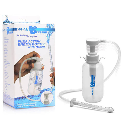 CleanStream Pump Action Enema Bottle with Nozzle Discount Adult Zone