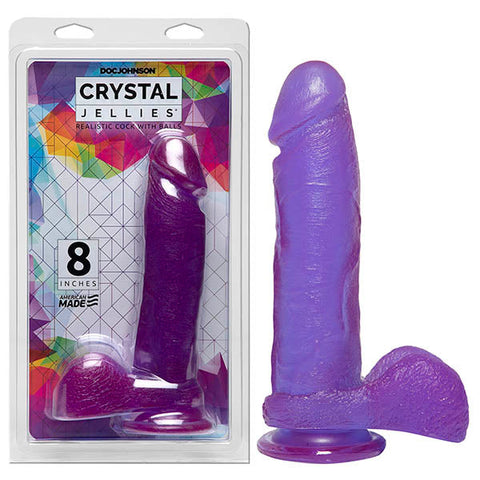 Crystal Jellies 8'' Realistic Cock with Balls Discount Adult Zone