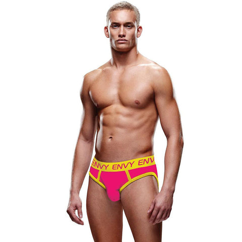 ENVY Solid Jock - Pink/Yellow - LXL Discount Adult Zone