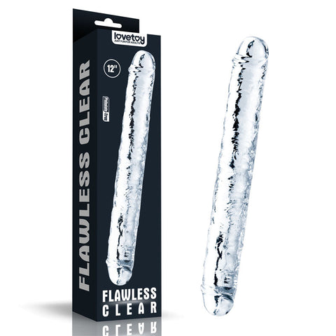 Flawless Clear Double Dildo 12'' Discount Adult Zone