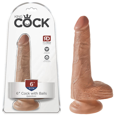 King Cock 6'' Cock with Balls Discount Adult Zone