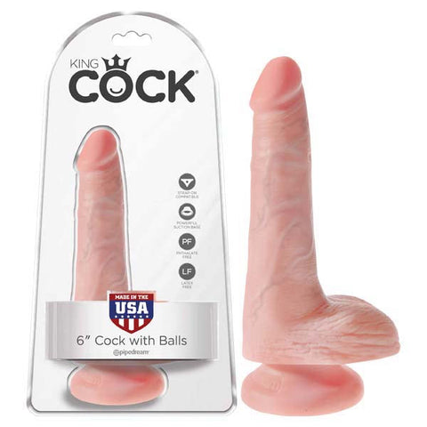 King Cock 6'' Cock with Balls Discount Adult Zone