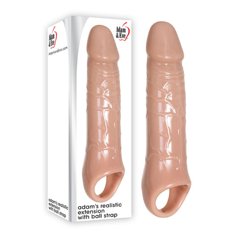 Adam & Eve Realistic Extension with Ball Strap - Discount Adult Zone