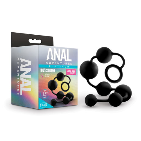 Anal Adventures Platinum Silicone Large Anal Beads - Discount Adult Zone