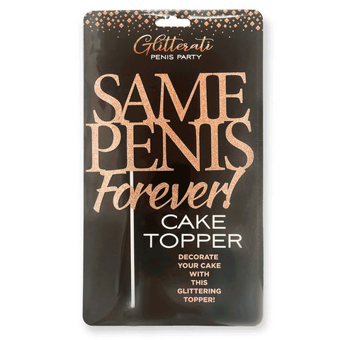 Glitterati Same Penis Forever Cake Topper - Discount Adult Zone