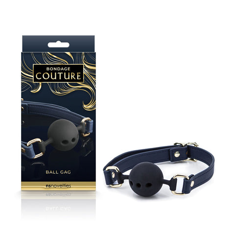 Bondage Couture Ball Gag - Blue - Discount Adult Zone
