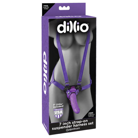 Dillio 7'' Strap-On Suspender Harness Set - Discount Adult Zone