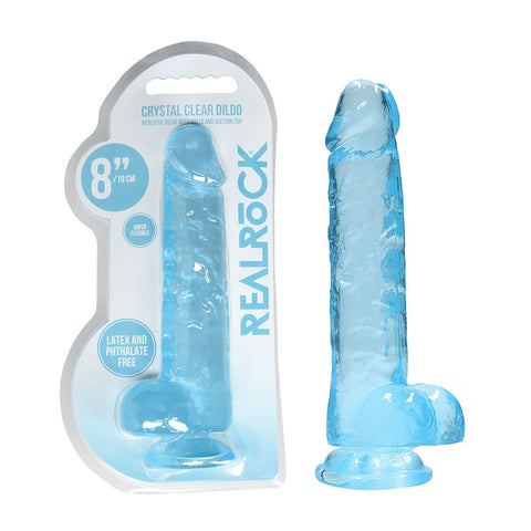 RealRock 8'' Realistic Dildo With Balls - Discount Adult Zone